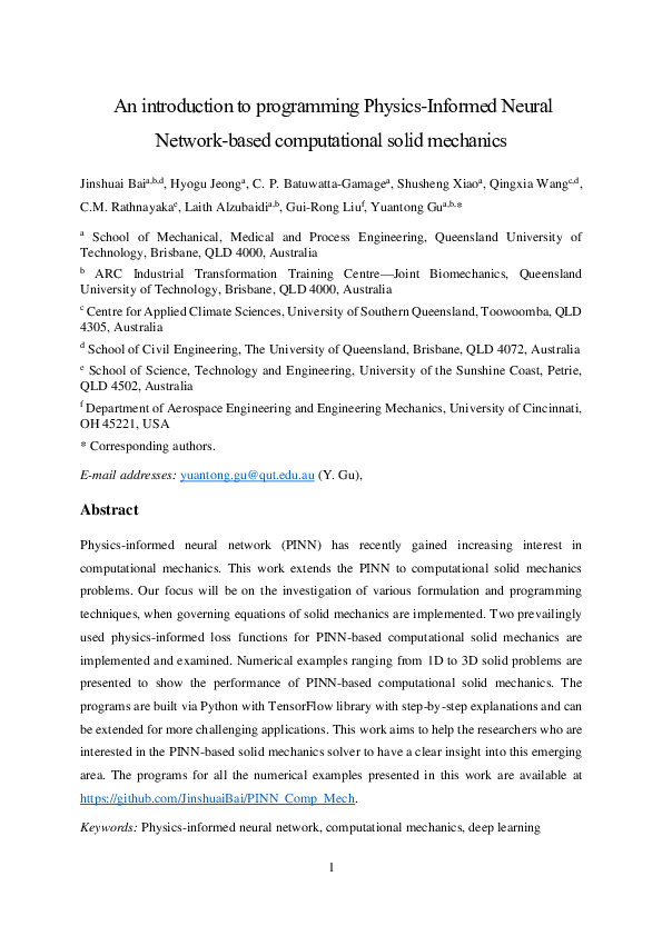 (PDF) An introduction to programming Physics-Informed Neural Network ...