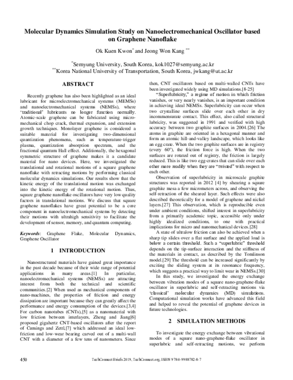 (PDF) Molecular Dynamics Simulation Study on Nanoelectromechanical ...