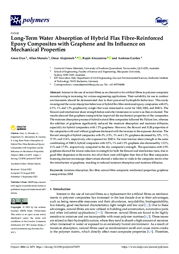 (PDF) Long-Term Water Absorption of Hybrid Flax Fibre-Reinforced Epoxy ...