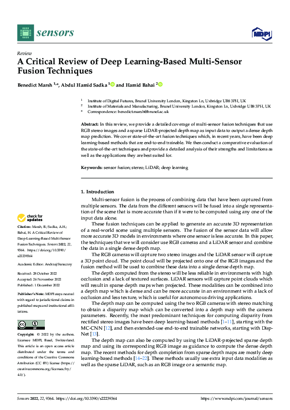 (PDF) A Critical Review of Deep Learning-Based Multi-Sensor Fusion ...
