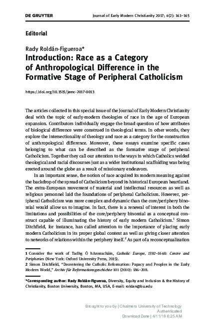 (PDF) Introduction: Race as a Category of Anthropological Difference in ...