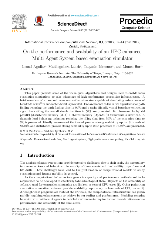 (PDF) On the performance and scalability of an HPC enhanced Multi Agent ...