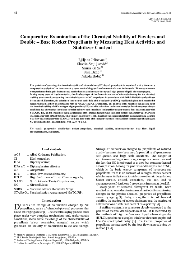 (PDF) Comparative examination of the chemical stability of powders and ...