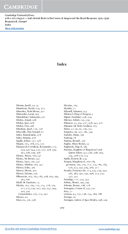 (PDF) Anti-Jewish Riots in the Crown of Aragon and the Royal Response ...