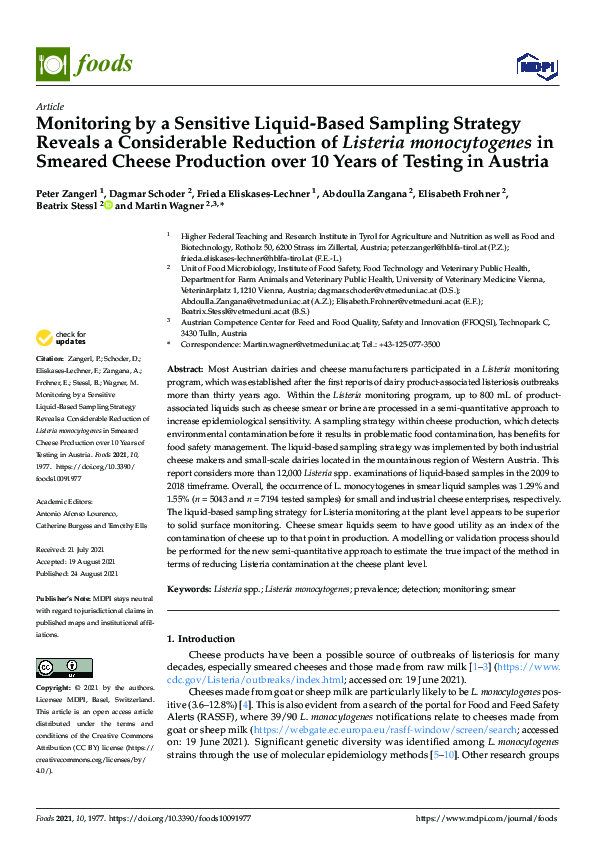 (PDF) Monitoring by a Sensitive Liquid-Based Sampling Strategy Reveals ...