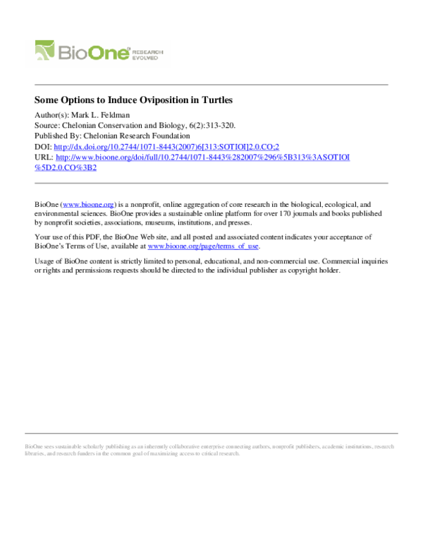 (PDF) Genetic Considerations for the Captive Breeding of Tortoises and ...