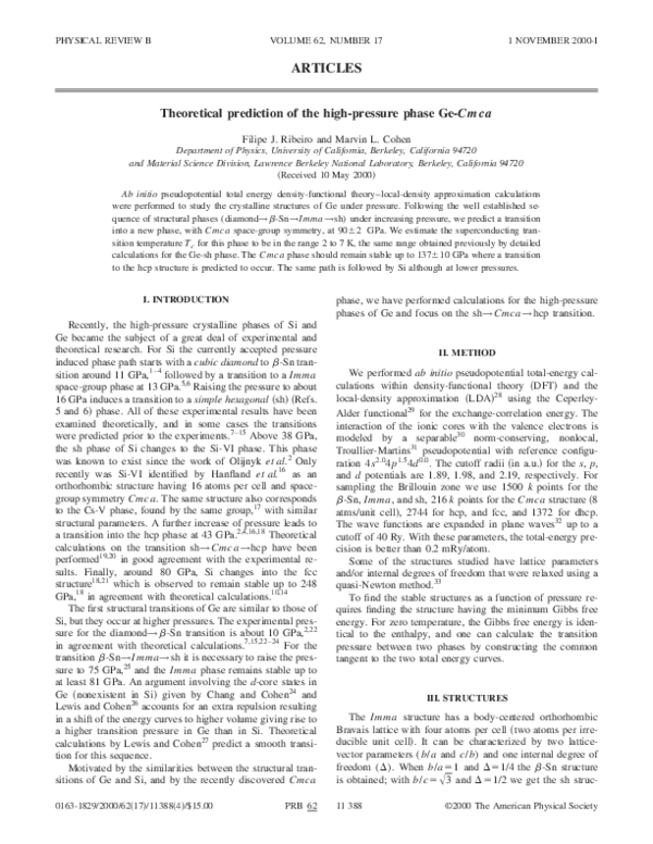 (PDF) Theoretical prediction of high pressure phase transition in ScC ...