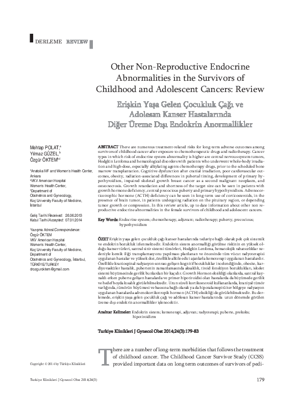 (PDF) Other Non-Reproductive Endocrine Abnormalities in the Survivors ...