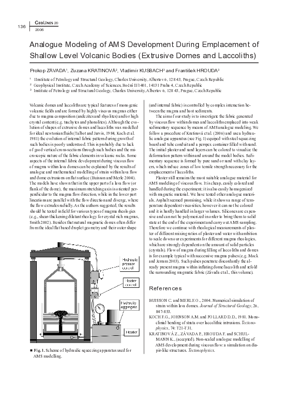 (PDF) Analogue Modeling of AMS Development During Emplacement of ...