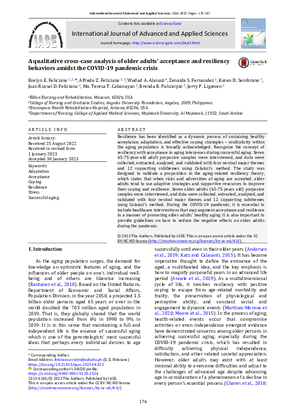 (PDF) A qualitative cross-case analysis of older adults’ acceptance and ...
