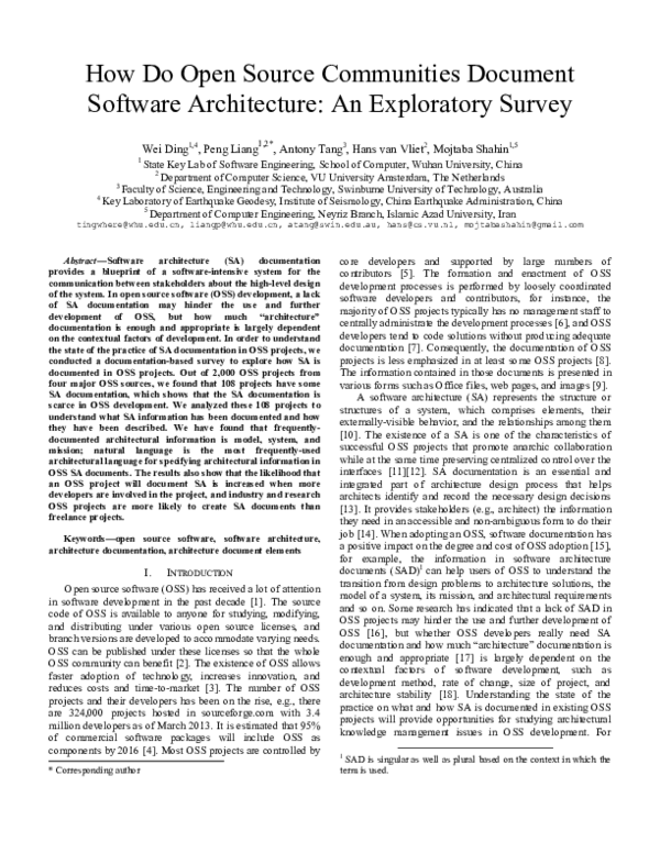 (PDF) How Do Open Source Communities Document Software Architecture: An ...