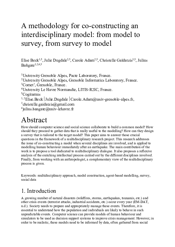 (PDF) A methodology for co-constructing an interdisciplinary model ...