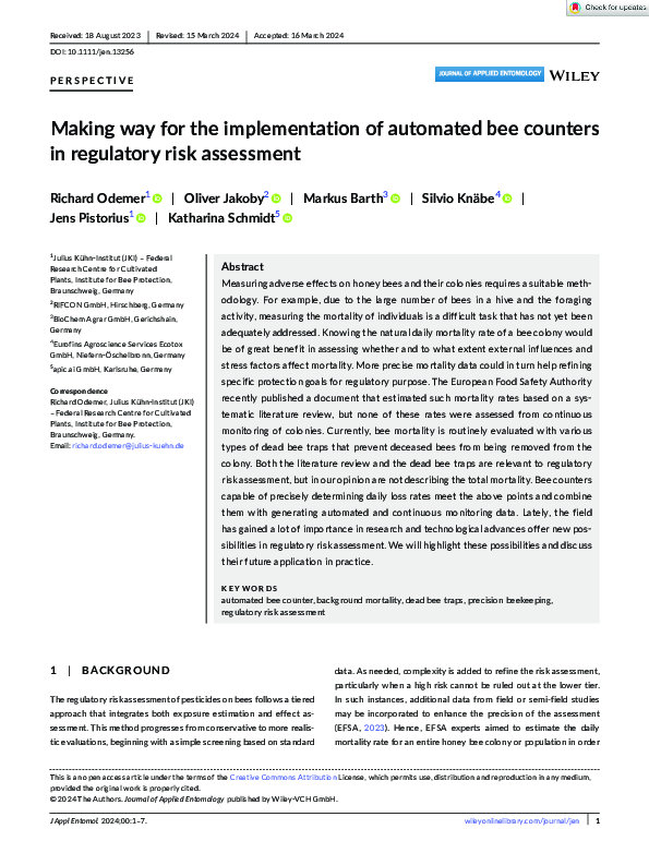 (PDF) Making way for the implementation of automated bee counters in ...