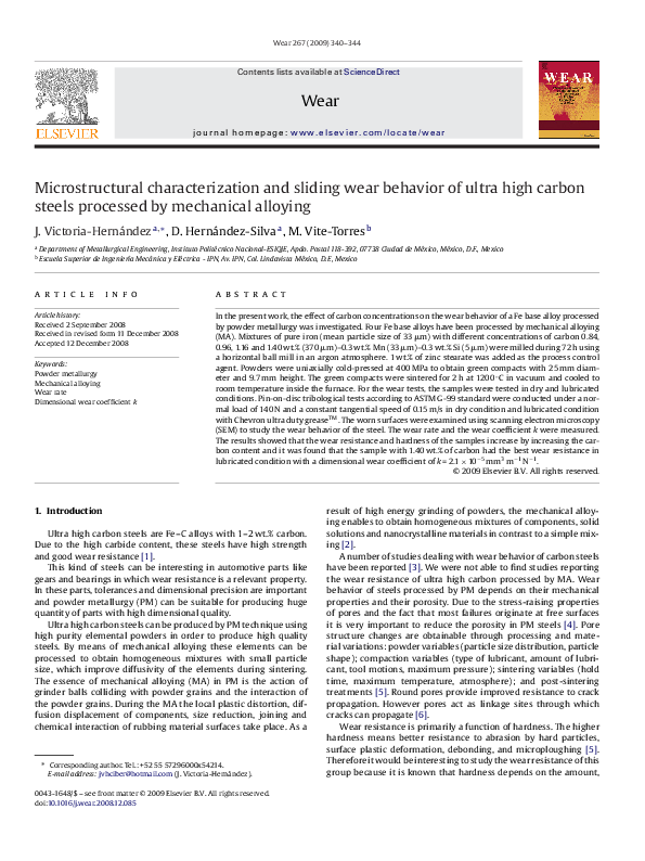 (PDF) Microstructural characterization and sliding wear behavior of ...