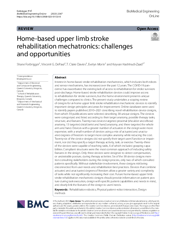 (PDF) Home-based upper limb stroke rehabilitation mechatronics ...