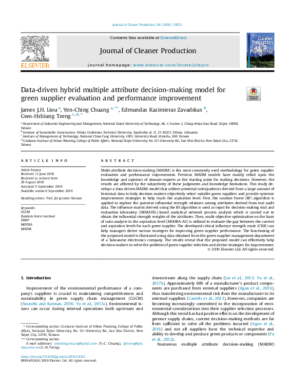 (PDF) Data-driven hybrid multiple attribute decision-making model for ...