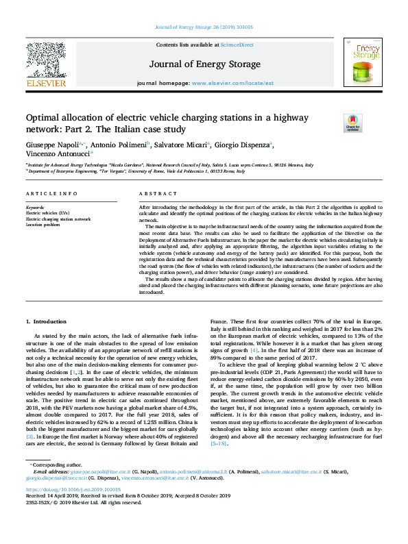(PDF) Optimal Allocation of Electric Vehicle Charging Station using ...