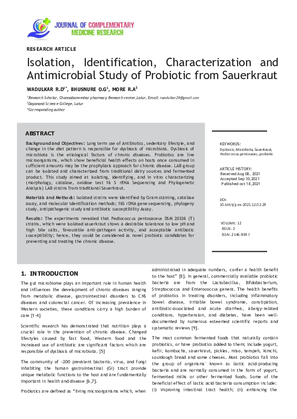 (PDF) Isolation, Identification, Characterization and Antimicrobial ...