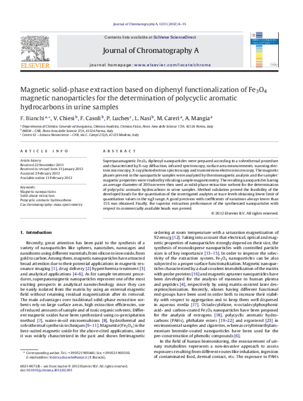 (PDF) Magnetic solid-phase extraction based on diphenyl ...
