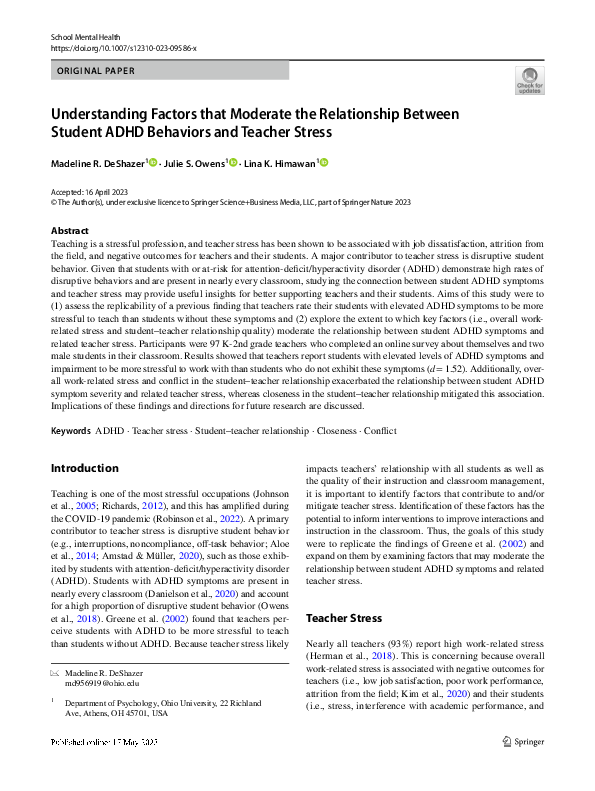 (PDF) Understanding Factors that Moderate the Relationship Between ...