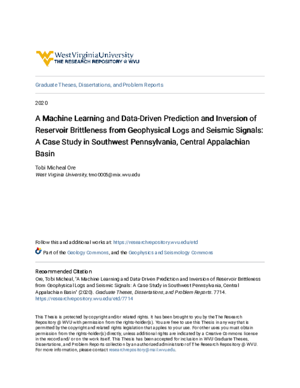 (PDF) A Machine Learning and Data-Driven Prediction and Inversion of ...