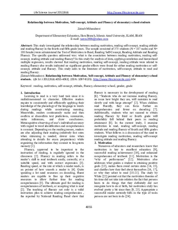 (PDF) Relationship between Motivation, Self-concept, Attitude and ...