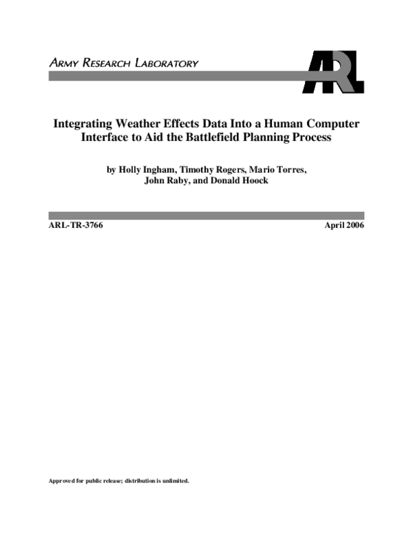 (PDF) Integrating Weather Effects Data into a Human Computer Interface ...