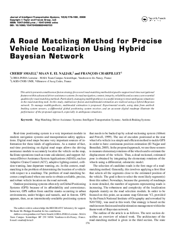 (PDF) A Road Matching Method for Precise Vehicle Localization Using ...