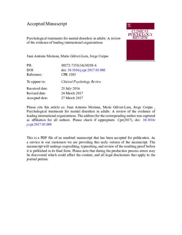 (PDF) Psychological Treatments for Mental Disorders in Children and ...