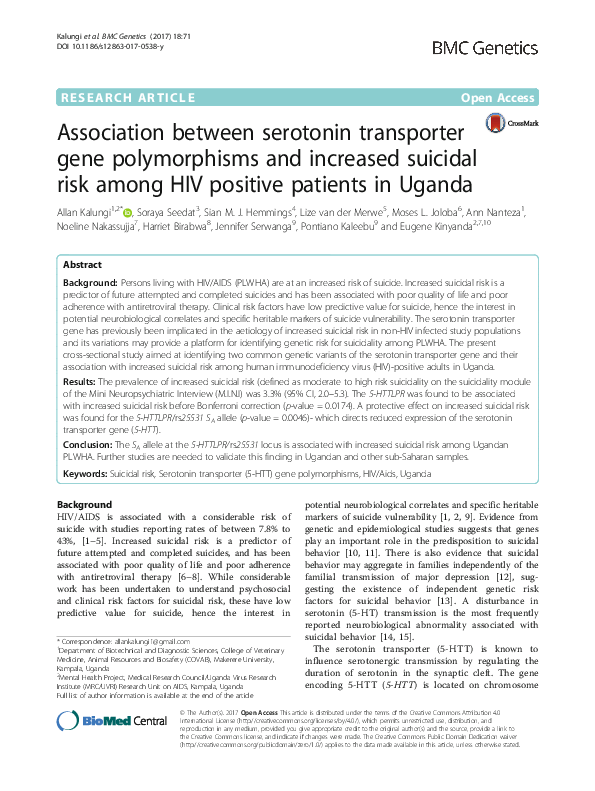 (PDF) Association between the serotonin transporter gene and alcohol ...