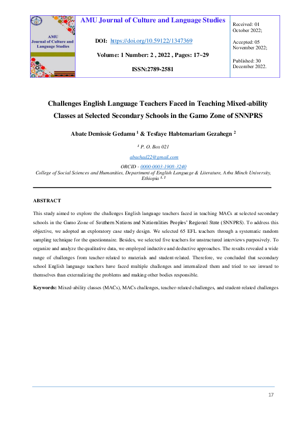 (PDF) Challenges English Language Teachers Faced in Teaching Mixed ...