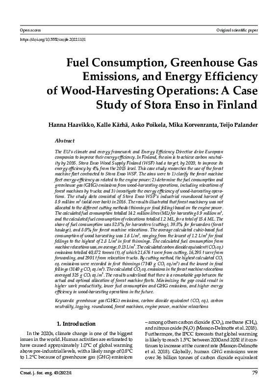 (PDF) Fuel Consumption, Greenhouse Gas Emissions, and Energy Efficiency ...