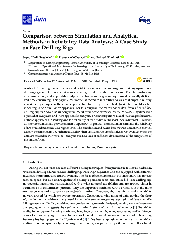 (PDF) Comparison between Simulation and Analytical Methods in ...