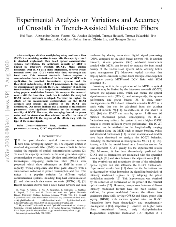 (PDF) Experimental Analysis on Variations and Accuracy of Crosstalk in ...