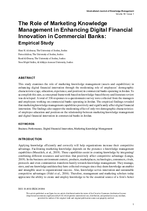 (PDF) The Role of Marketing Knowledge Management in Enhancing Digital ...
