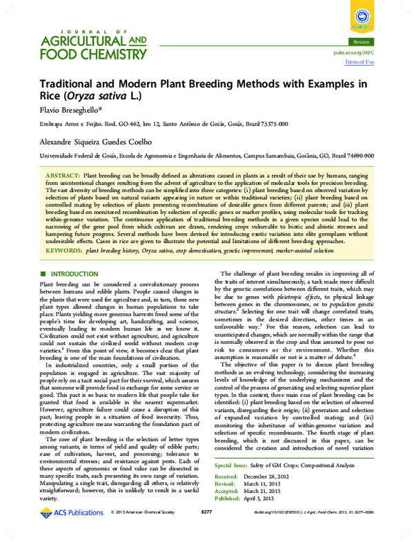 (PDF) Traditional and Modern Plant Breeding Methods with Examples in ...