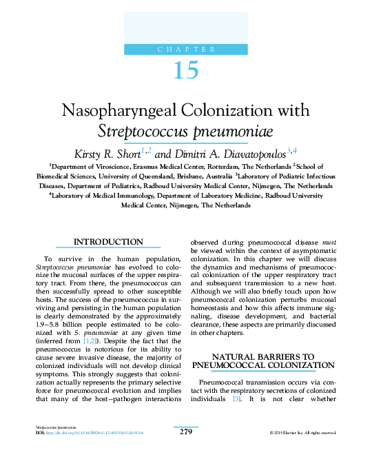 (PDF) Streptococcus pneumoniae nasopharyngeal colonisation in preschool ...