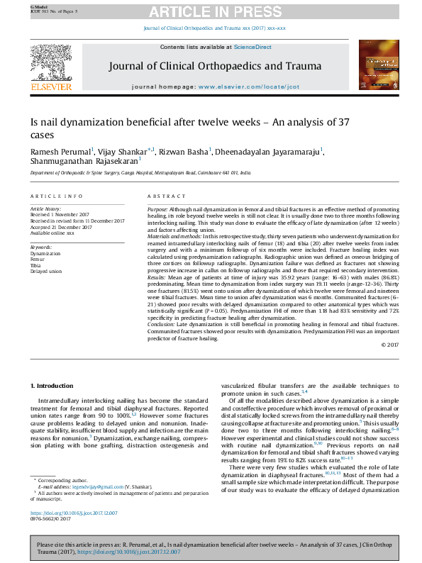 (PDF) Is nail dynamization beneficial after twelve weeks – An analysis ...