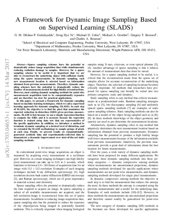 (PDF) A Framework for Dynamic Image Sampling Based on Supervised ...