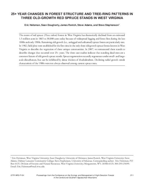 (PDF) 25+ year changes in forest structure and tree-ring patterns in ...
