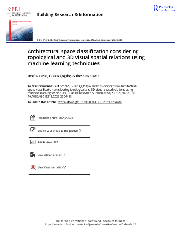 (PDF) Architectural space classification considering topological and 3D ...
