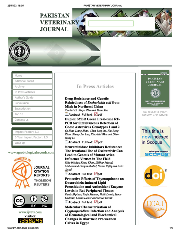 (PDF) Frequency of Giardia spp and Cryptosporidium spp