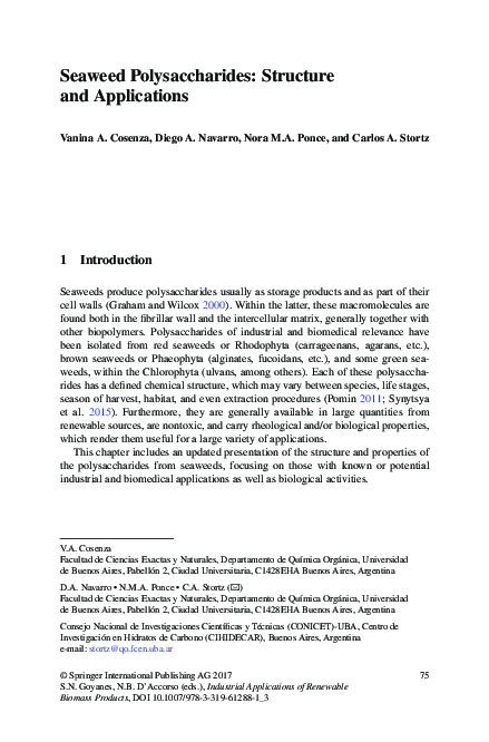 (PDF) Seaweed Polysaccharides: Structure and Applications