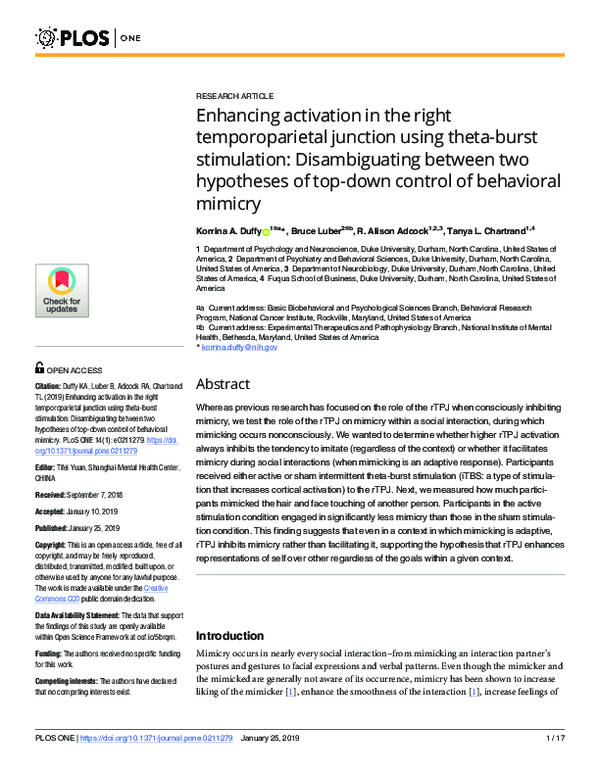 (PDF) Enhancing activation in the right temporoparietal junction using ...