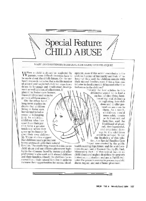 (PDF) Special Feature: Child Abuse | jessica velasquez - Academia.edu