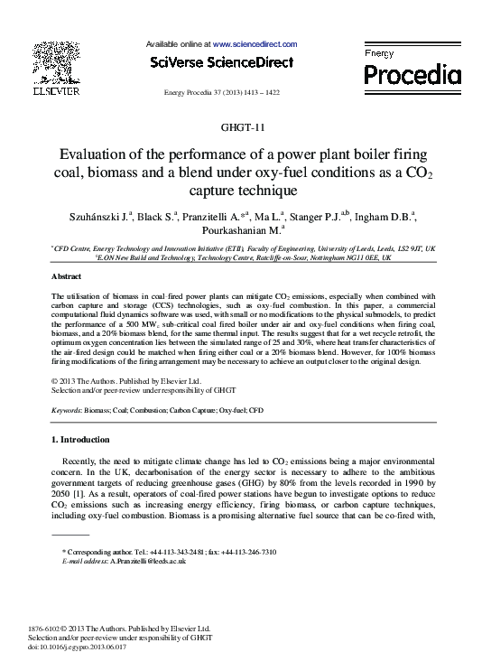 (PDF) Evaluation of the Performance of a Power Plant Boiler Firing Coal ...