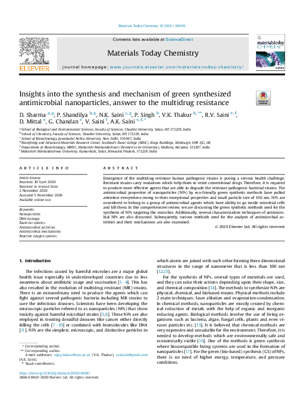 (PDF) Insights into the synthesis and mechanism of green synthesized ...