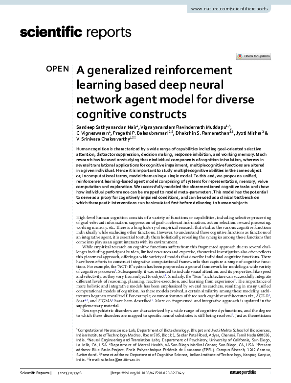 (PDF) A generalized reinforcement learning based deep neural network ...
