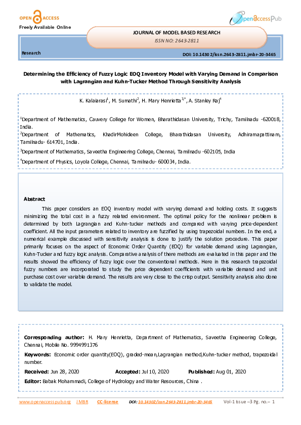 (PDF) Determining the Efficiency of Fuzzy Logic EOQ Inventory Model ...