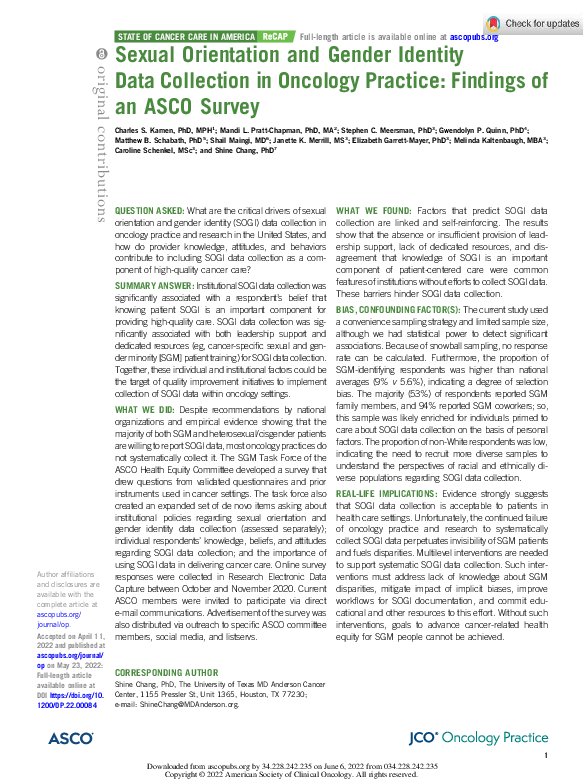 (PDF) Sexual Orientation and Gender Identity Data Collection in ...